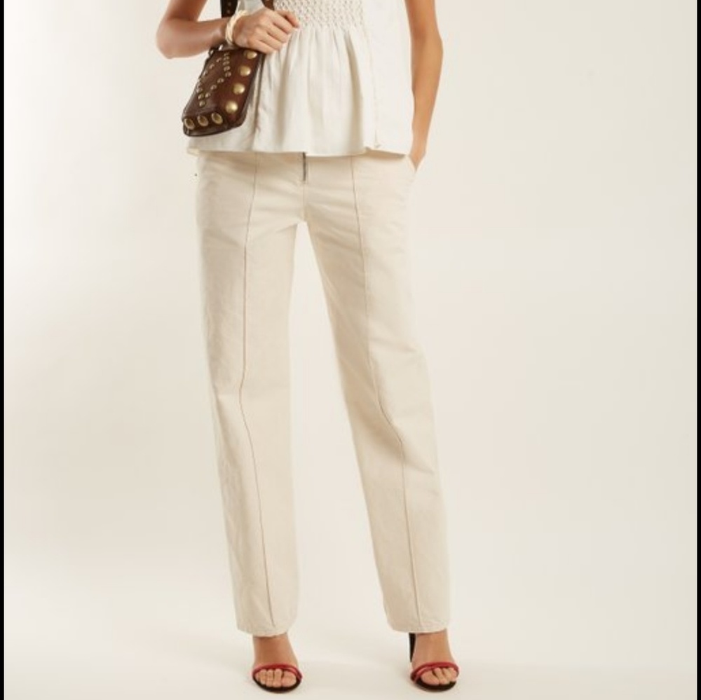 ST. JOHN VINTAGE  BEIGE STRETCH TROUSER 2